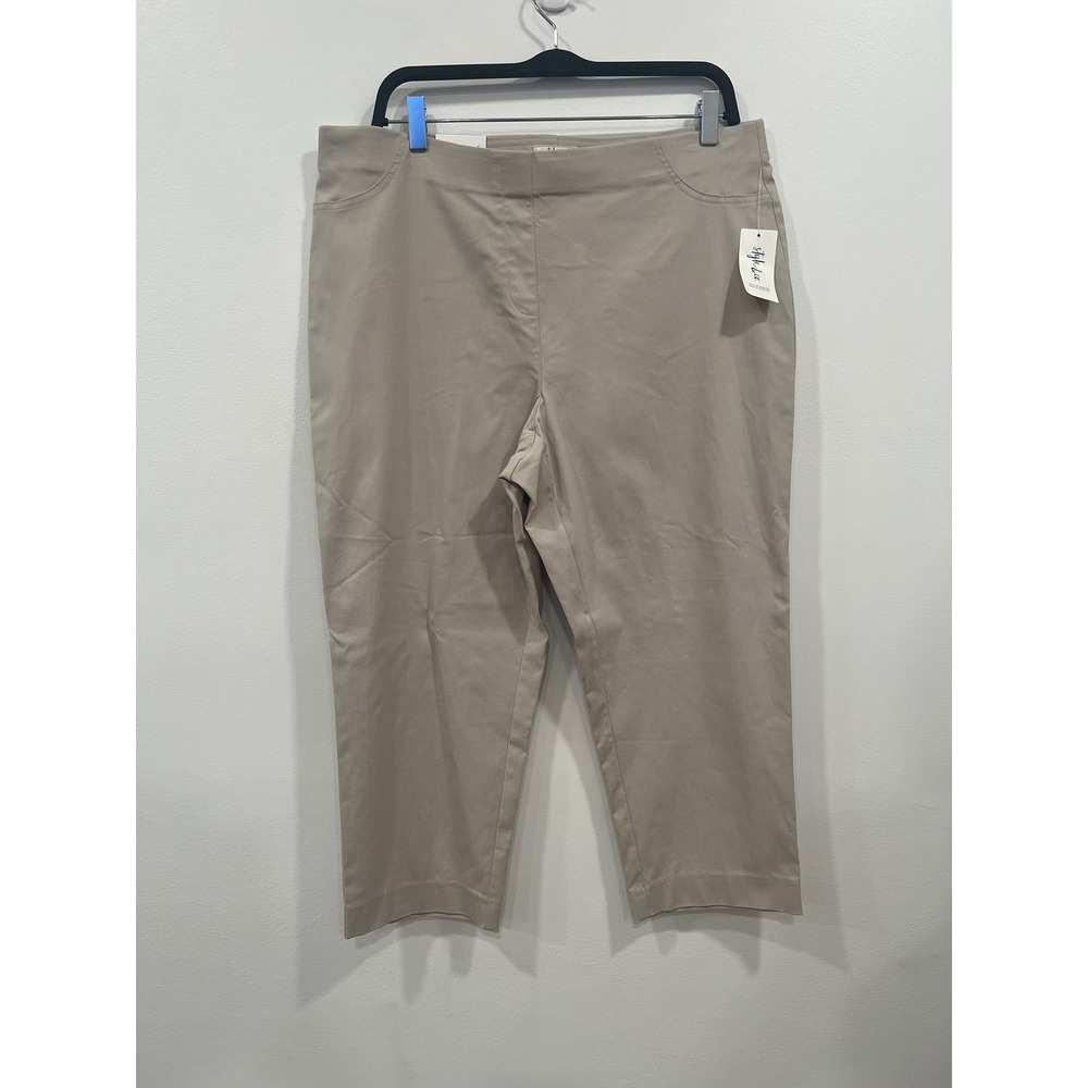 Style & Co Capri Pants Womens XL Tan New Mid Rise Comfort Waist Stretch
